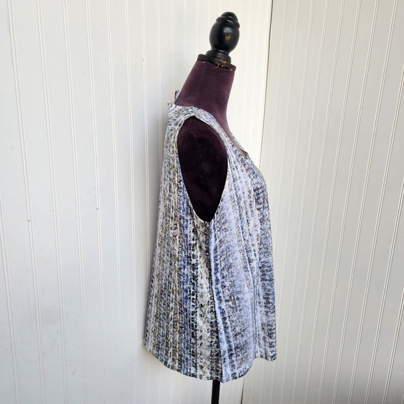 Chico's Multicolored Polyester Saharan Weave Sequin Soft Tank Top Size 2 LARGE - Picture 4 of 9